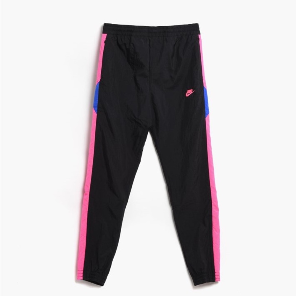 Nike Kids Black Joggers with Pink and Blue Accents
